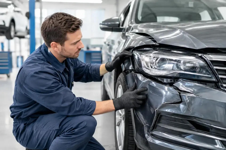 Auto nach Unfall fachgerecht instandsetzen – Symbolbild (KI-generiert)