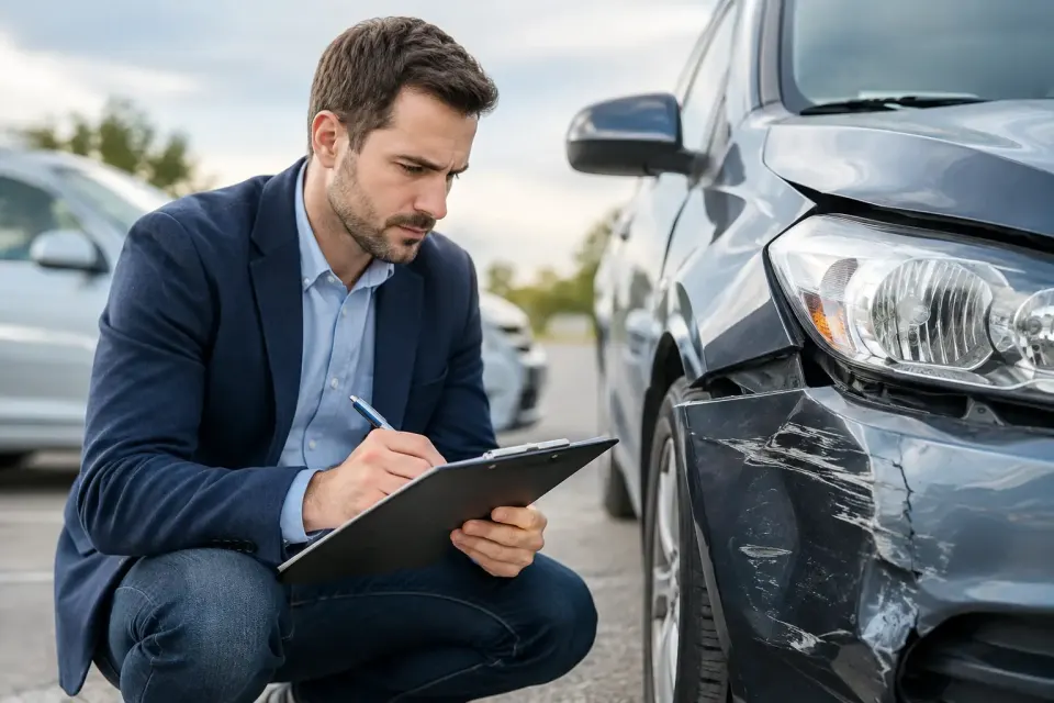 Kostenvoranschlag für Unfallschaden am Auto – Symbolbild (KI-generiert)